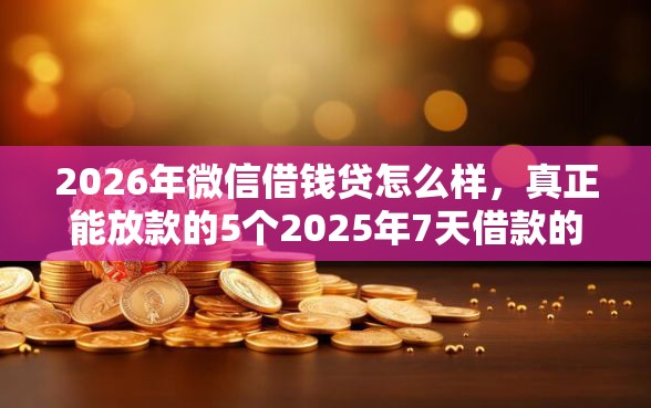 2026年微信借钱贷怎么样，真正能放款的5个2025年7天借款的口子秒到的推荐