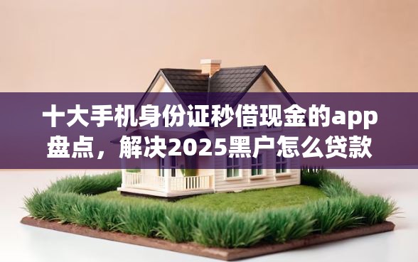 十大手机身份证秒借现金的app盘点，解决2025黑户怎么贷款的问题