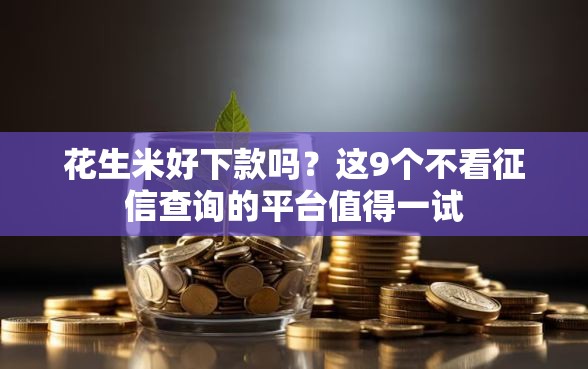 花生米好下款吗？这9个不看征信查询的平台值得一试
