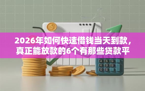 2026年如何快速借钱当天到款，真正能放款的6个有那些贷款平台不需要看征信推荐