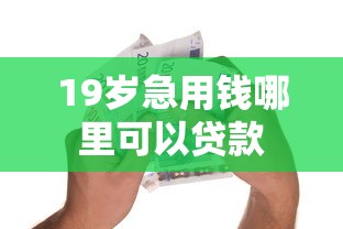 19岁急用钱哪里可以贷款