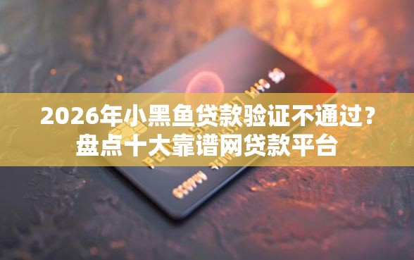 2026年小黑鱼贷款验证不通过？盘点十大靠谱网贷款平台
