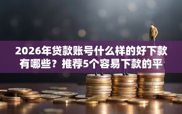 2026年贷款账号什么样的好下款有哪些？推荐5个容易下款的平台