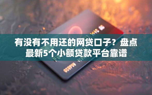 有没有不用还的网贷口子？盘点最新5个小额贷款平台靠谱