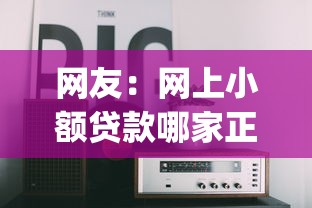 网友：网上小额贷款哪家正规？求介绍几款贷款平台app