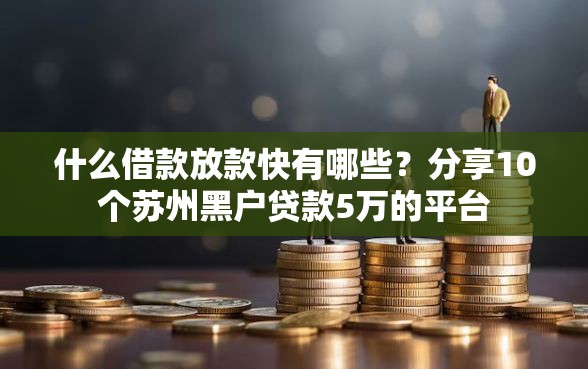 什么借款放款快有哪些？分享10个苏州黑户贷款5万的平台