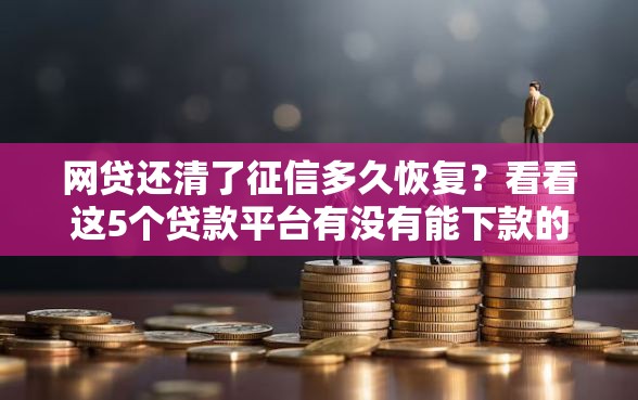 网贷还清了征信多久恢复？看看这5个贷款平台有没有能下款的