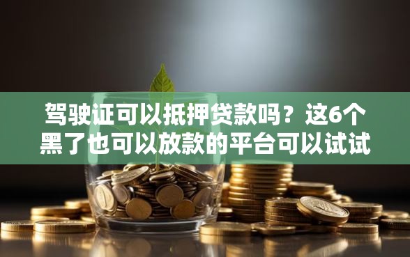 驾驶证可以抵押贷款吗？这6个黑了也可以放款的平台可以试试