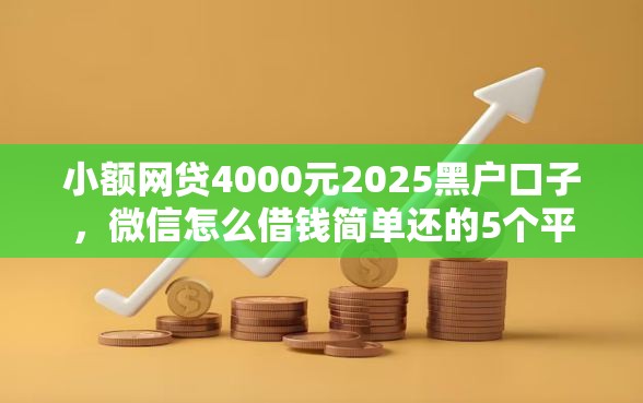 小额网贷4000元2025黑户口子，微信怎么借钱简单还的5个平台介绍