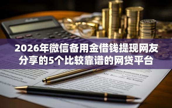 2026年微信备用金借钱提现网友分享的5个比较靠谱的网贷平台我觉得不错！