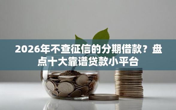 2026年不查征信的分期借款？盘点十大靠谱贷款小平台