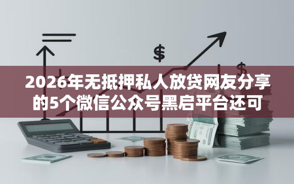 2026年无抵押私人放贷网友分享的5个微信公众号黑启平台还可以贷款我觉得不错！
