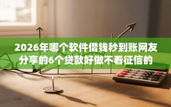 2026年哪个软件借钱秒到账网友分享的6个贷款好做不看征信的app我觉得不错！