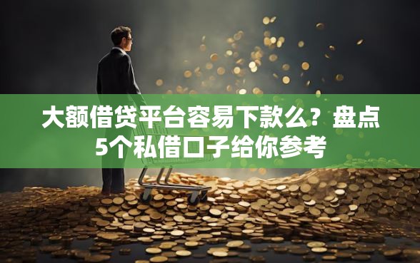 大额借贷平台容易下款么？盘点5个私借口子给你参考