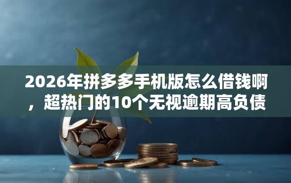 2026年拼多多手机版怎么借钱啊，超热门的10个无视逾期高负债秒过口子推荐