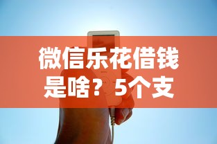 微信乐花借钱是啥？5个支持下款到微信的夜间秒下款的14天口子
