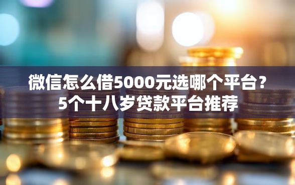 微信怎么借5000元选哪个平台？5个十八岁贷款平台推荐