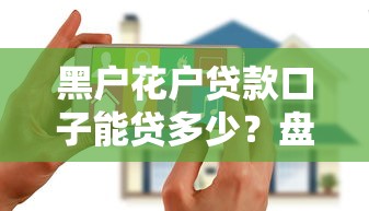 黑户花户贷款口子能贷多少？盘点最新5个轻松贷10万的软件