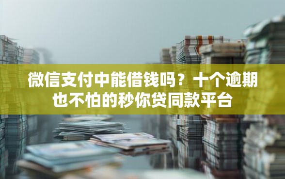 微信支付中能借钱吗?十个逾期也不怕的秒你贷同款平台 微信支付中能借钱吗?十个逾期也不怕的秒你贷同款平台