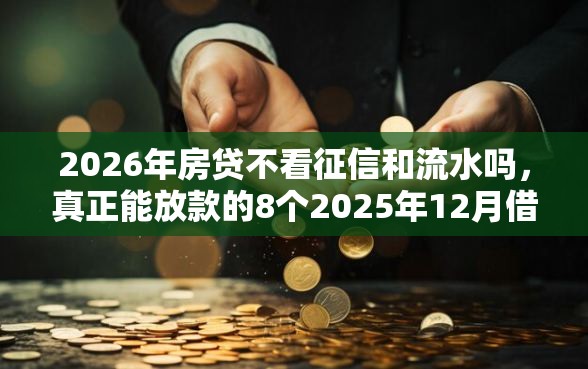 2026年房贷不看征信和流水吗，真正能放款的8个2025年12月借钱口子推荐