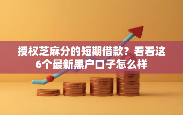 授权芝麻分的短期借款？看看这6个最新黑户口子怎么样