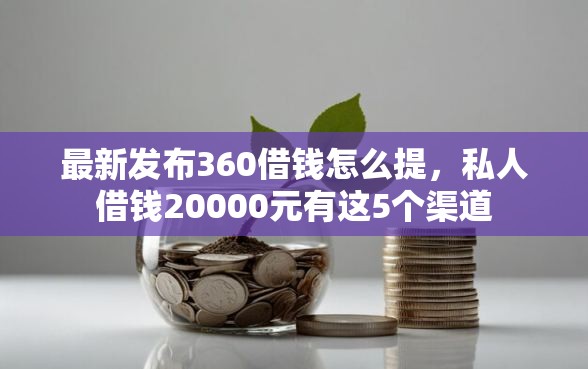 最新发布360借钱怎么提，私人借钱20000元有这5个渠道