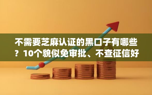 不需要芝麻认证的黑口子有哪些？10个貌似免审批、不查征信好下款的网贷app合集