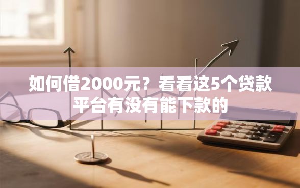 如何借2000元？看看这5个贷款平台有没有能下款的