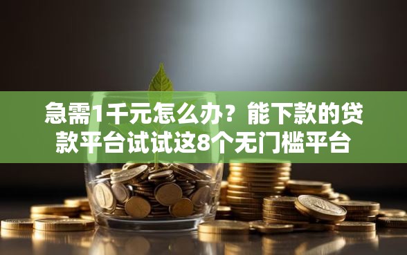 急需1千元怎么办？能下款的贷款平台试试这8个无门槛平台