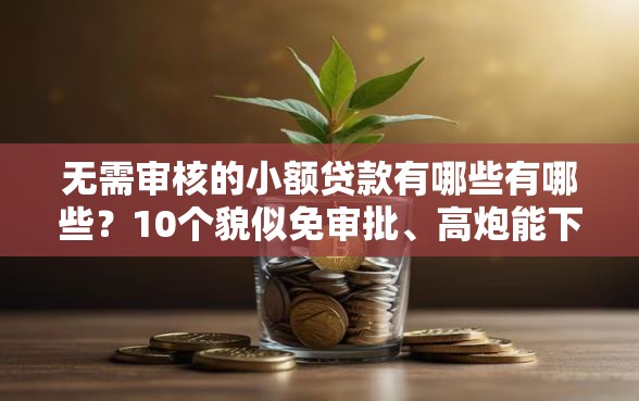 无需审核的小额贷款有哪些有哪些？10个貌似免审批、高炮能下款的软件合集