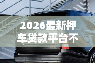 2026最新押车贷款平台不看征信吗是真的吗，总结十个黑贷款马上下款的口子2025！