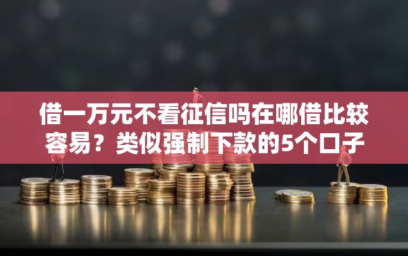 借一万元不看征信吗在哪借比较容易？类似强制下款的5个口子参考