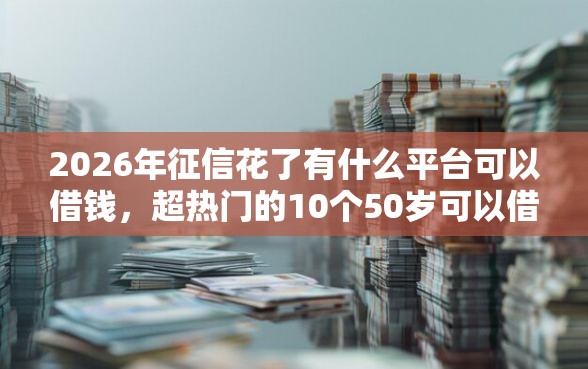 2026年征信花了有什么平台可以借钱，超热门的10个50岁可以借款的网贷平台推荐