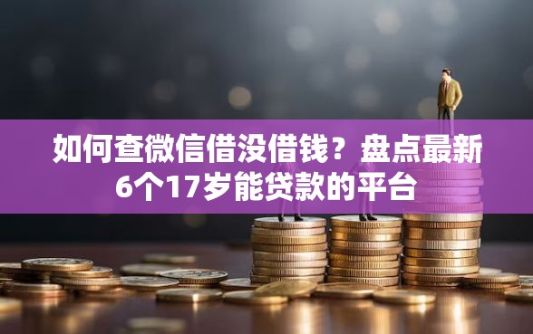 如何查微信借没借钱?盘点最新6个17岁能贷款的平台 如何查微信借没借钱?盘点最新6个17岁能贷款的平台