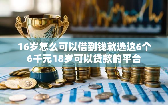 16岁怎么可以借到钱就选这6个6千元18岁可以贷款的平台