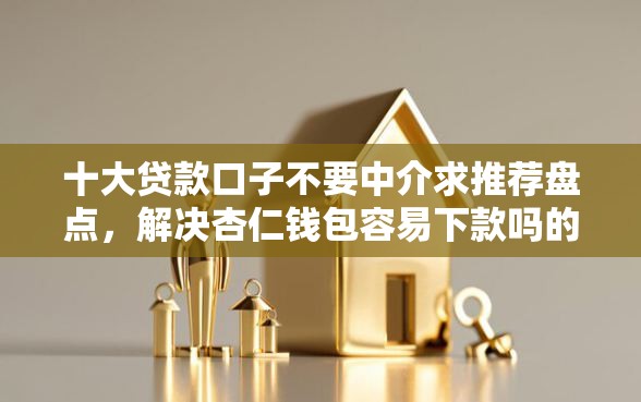 十大贷款口子不要中介求推荐盘点，解决杏仁钱包容易下款吗的问题