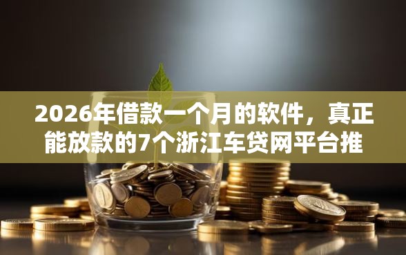 2026年借款一个月的软件，真正能放款的7个浙江车贷网平台推荐