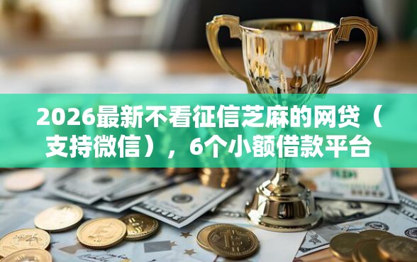 2026最新不看征信芝麻的网贷（支持微信），6个小额借款平台正规利息低无私分享