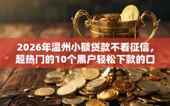 2026年温州小额贷款不看征信，超热门的10个黑户轻松下款的口子推荐
