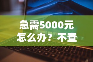 急需5000元怎么办？不查征信的黑户网贷试试这5个无门槛平台