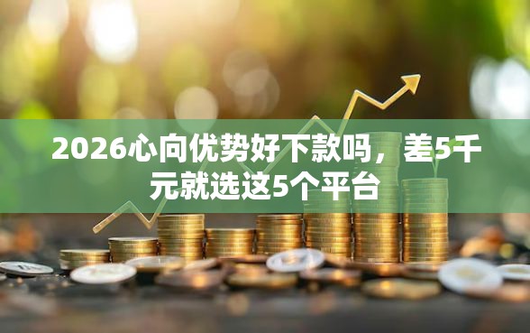 2026心向优势好下款吗，差5千元就选这5个平台