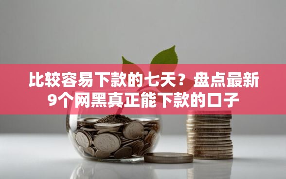 比较容易下款的七天？盘点最新9个网黑真正能下款的口子