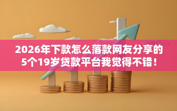 2026年下款怎么落款网友分享的5个19岁贷款平台我觉得不错！