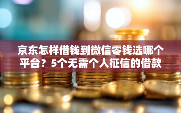 京东怎样借钱到微信零钱选哪个平台？5个无需个人征信的借款平台推荐
