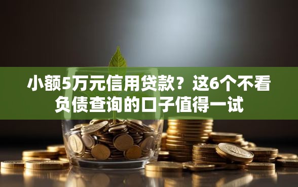 小额5万元信用贷款？这6个不看负债查询的口子值得一试