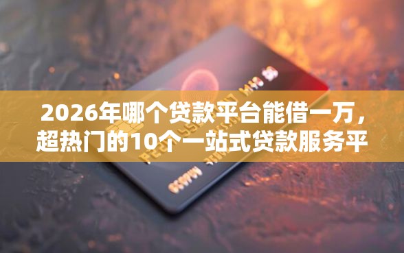 2026年哪个贷款平台能借一万，超热门的10个一站式贷款服务平台推荐