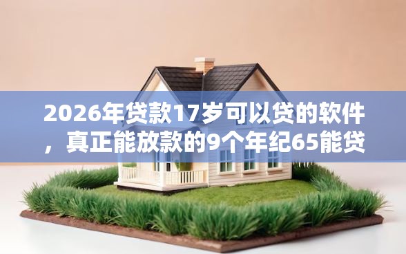 2026年贷款17岁可以贷的软件，真正能放款的9个年纪65能贷款的平台推荐