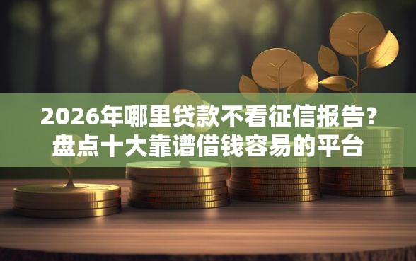 2026年哪里贷款不看征信报告？盘点十大靠谱借钱容易的平台