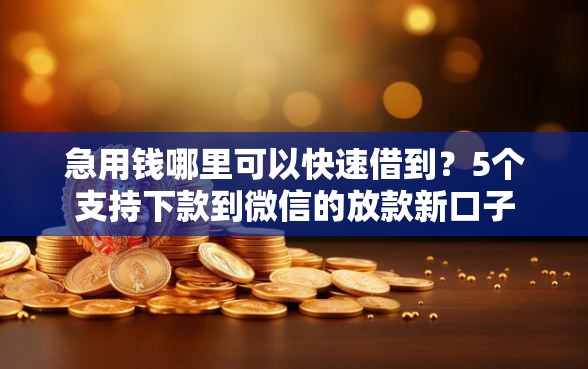急用钱哪里可以快速借到？5个支持下款到微信的放款新口子