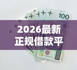 2026最新正规借款平台有哪些，总结十个黑户也能下款的口子！